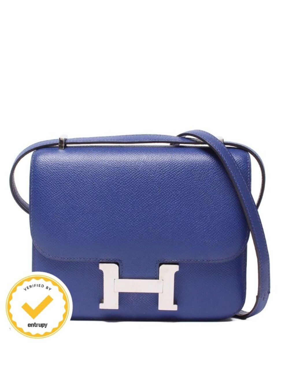 Hermes Shoulder Bag Crossbody Silver Constance